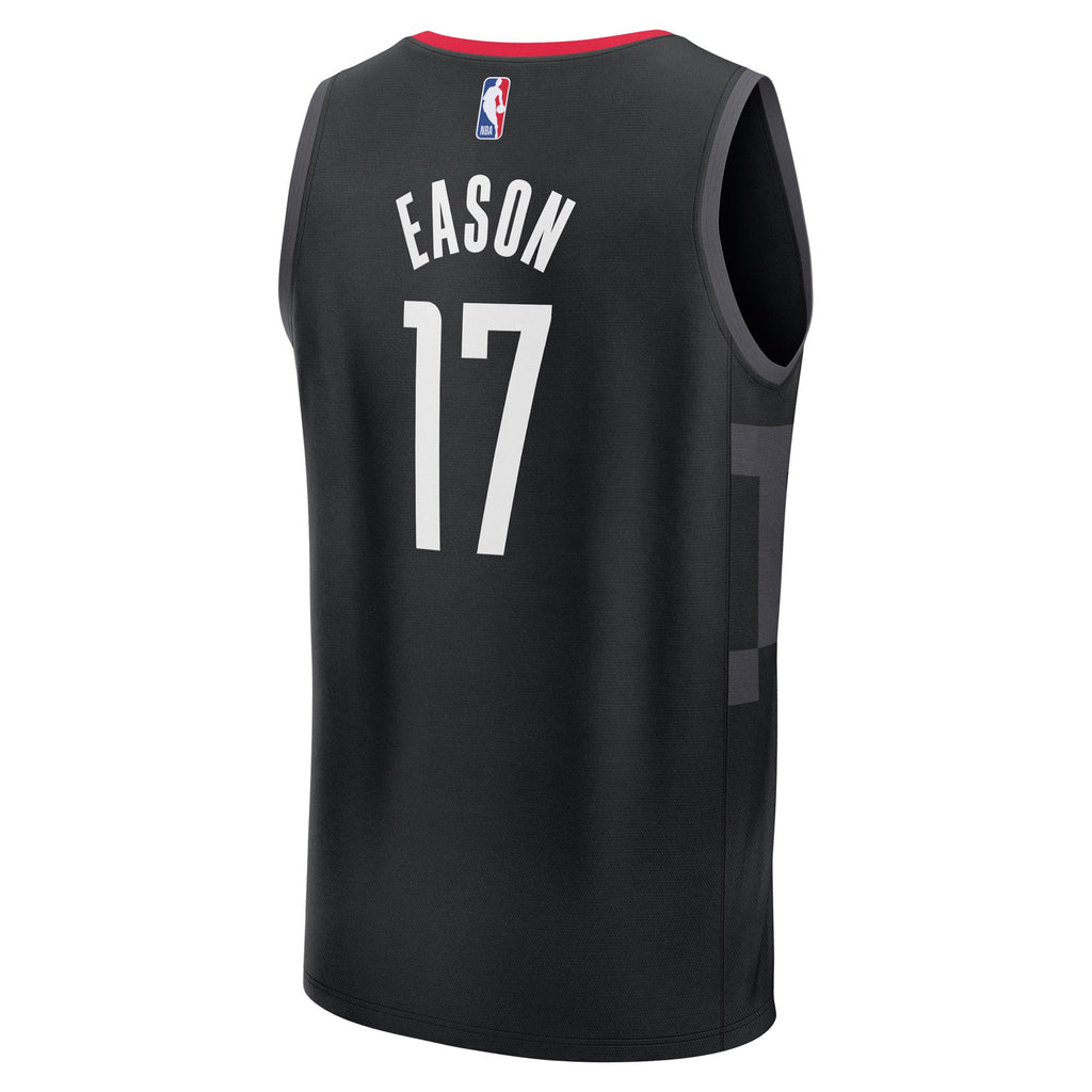 Men's Houston Rockets Tari Eason Fanatics Black Fast Break Replica Player Jersey - Statement Edition