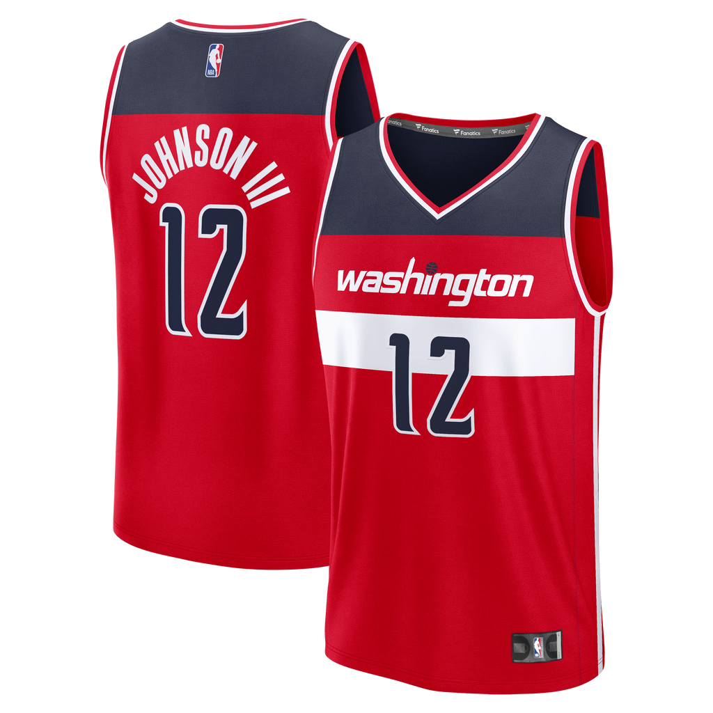 Men's Washington Wizards Tre Johnson III Fanatics Red Fast Break Replica Jersey - Icon Edition