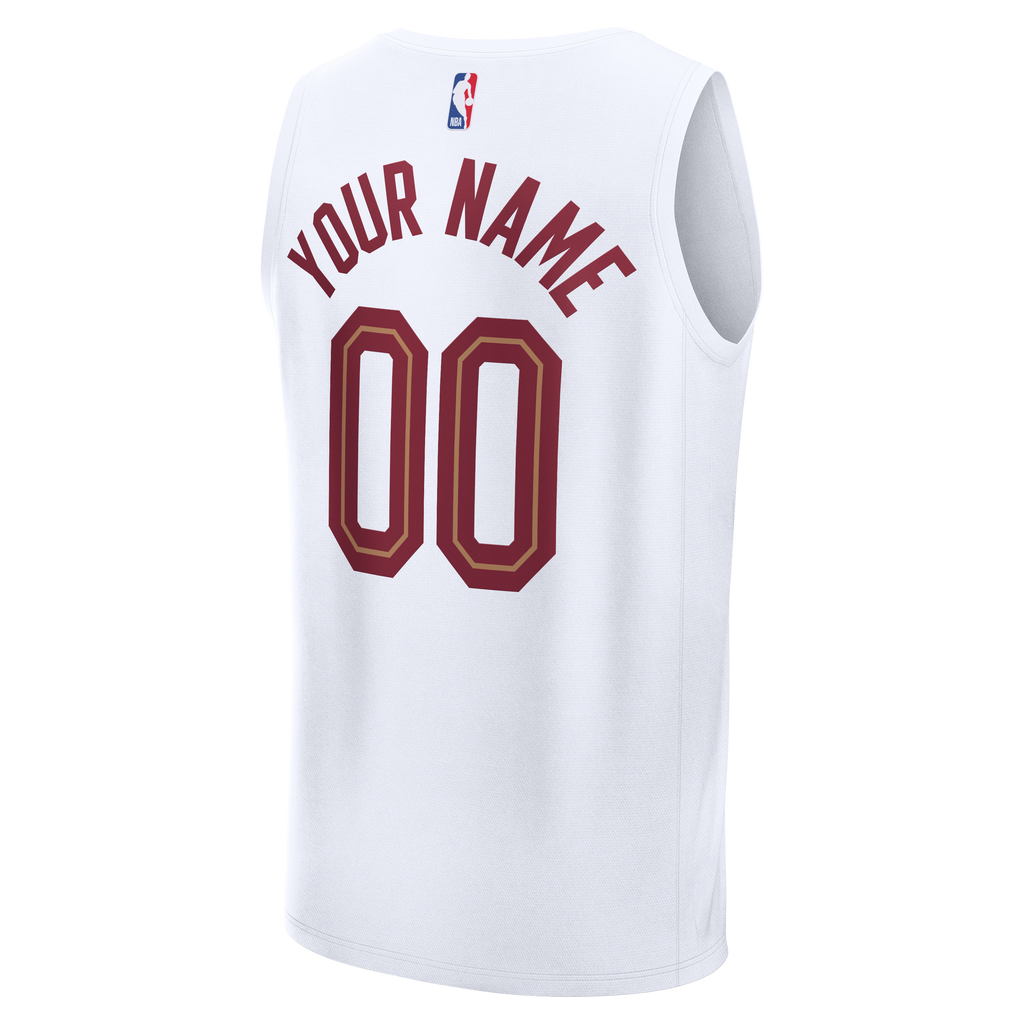 Men's Cleveland Cavaliers  Fanatics White Fast Break Custom Jersey - Icon Edition