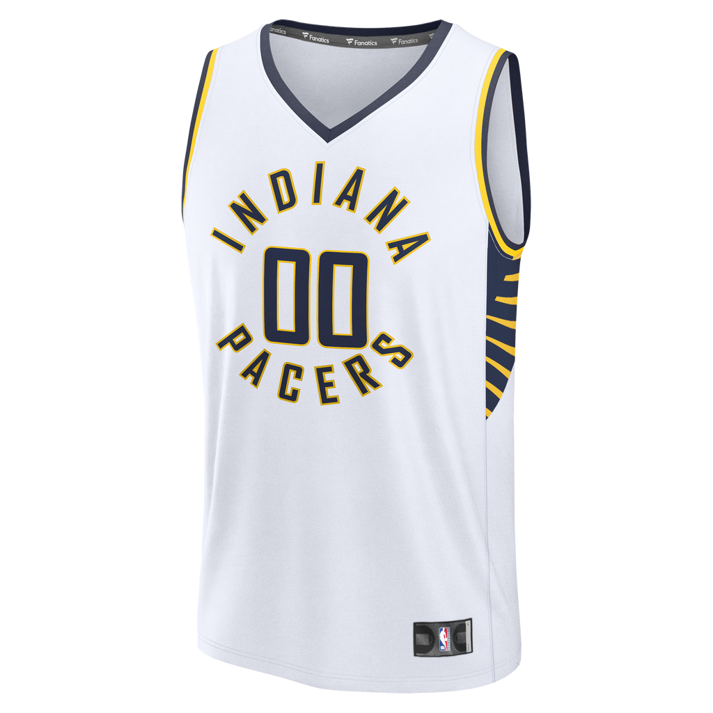 Men's Indiana Pacers  Fanatics White Fast Break Custom Jersey - Icon Edition
