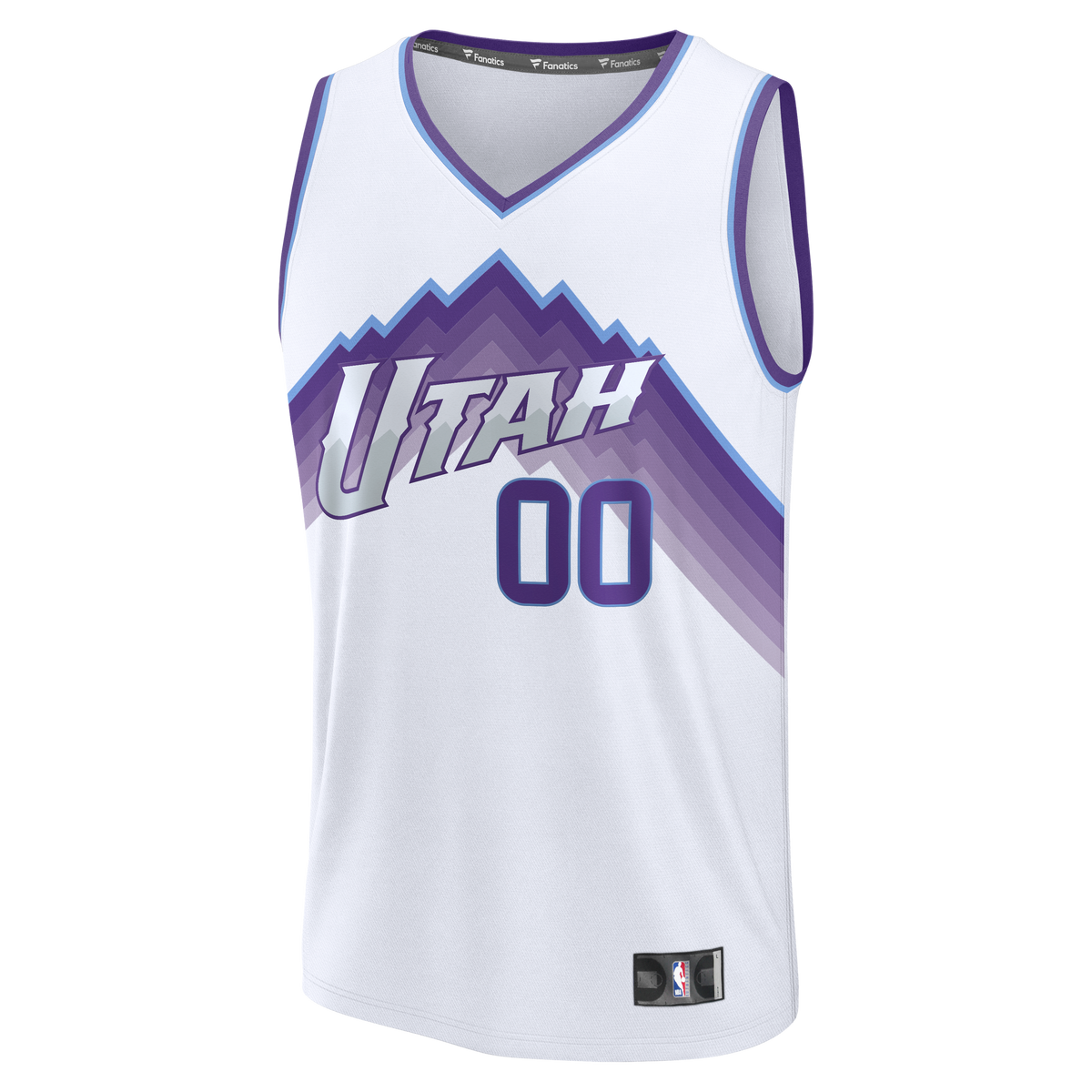 Men's Utah Jazz Fanatics White Fast Break Replica Custom Jersey - Association Edition