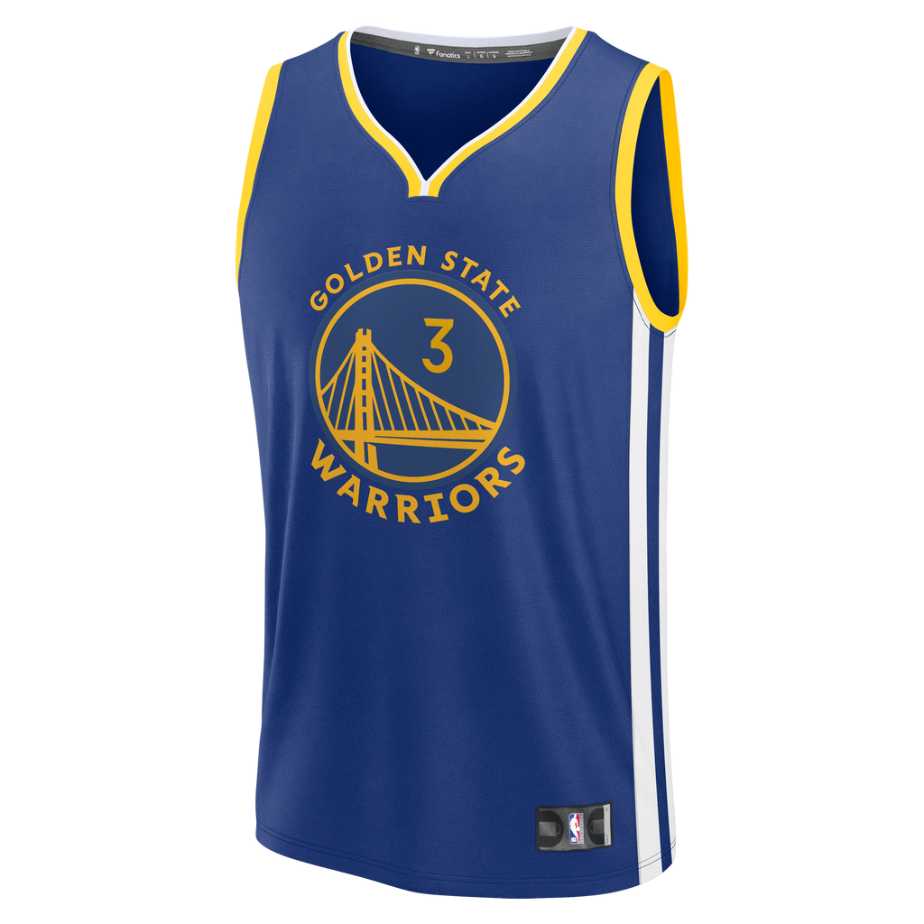Men's Golden State Warriors Will Richard Fanatics Blue Fast Break Replica Jersey - Icon Edition