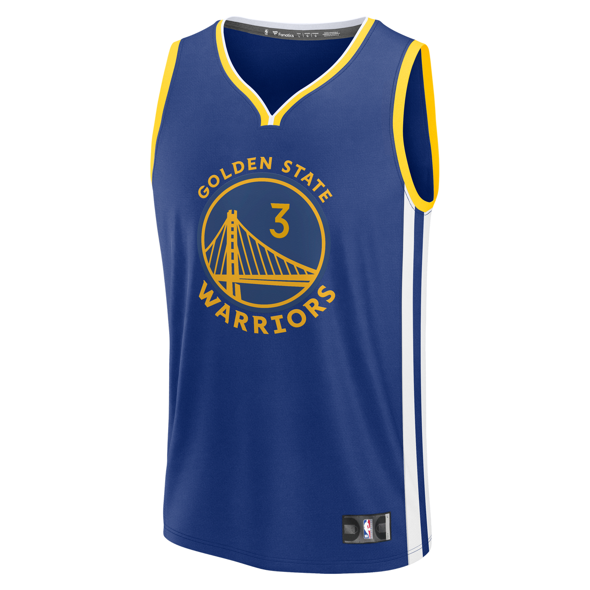 Men's Golden State Warriors Will Richard Fanatics Blue Fast Break Replica Jersey - Icon Edition