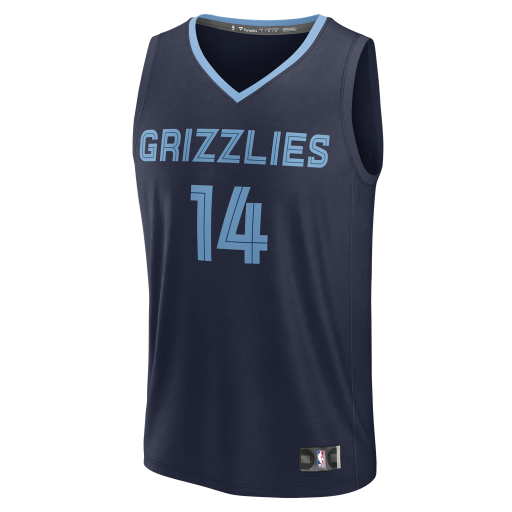 Men's Memphis Grizzlies Zach Edey Fanatics Navy Fast Break Replica Jersey - Icon Edition