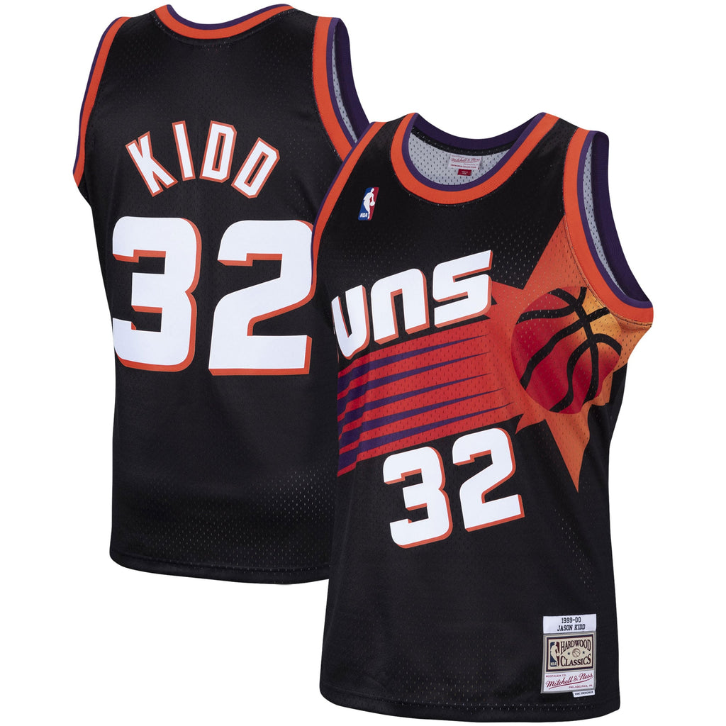 Men's Phoenix Suns Jason Kidd Mitchell & Ness Black Hardwood Classics Swingman Jersey