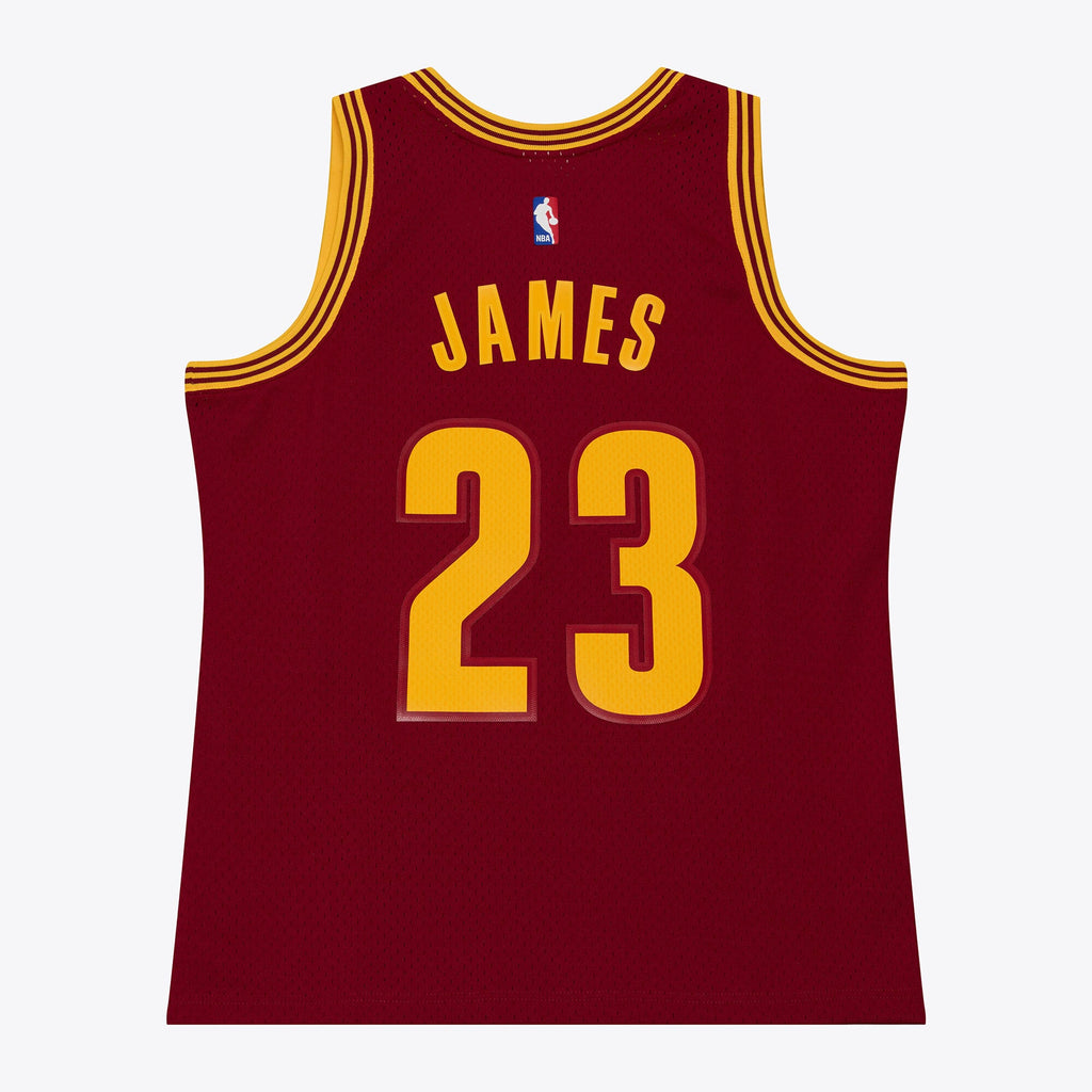Men's Cleveland Cavaliers LeBron James Mitchell & Ness Wine 2015-16 Swingman Jersey