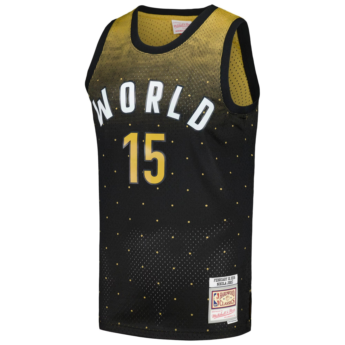 Men's 2016 NBA Rising Stars Challenge Nikola Jokic Mitchell & Ness Black Hardwood Classics Swingman Jersey