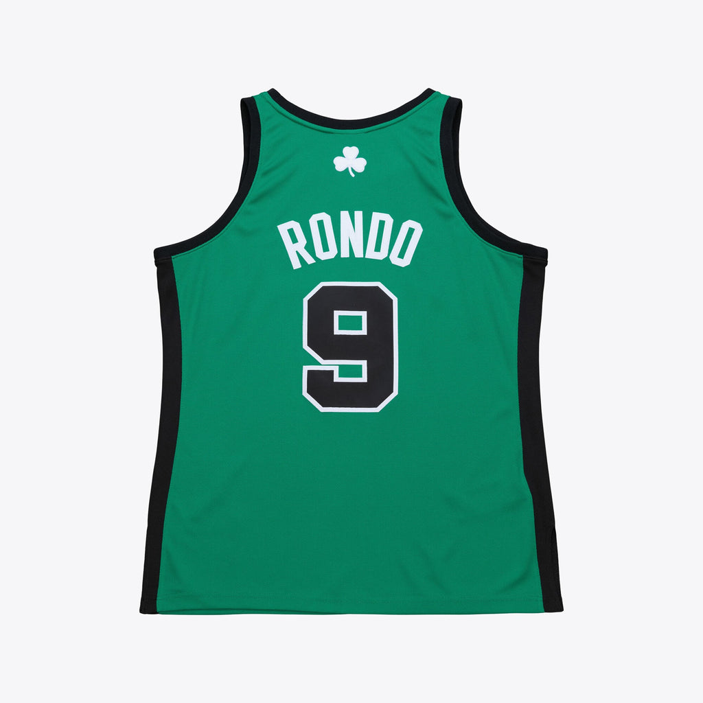 Men's Boston Celtics Rajon Rondo Mitchell & Ness Kelly Green 2007-08 Hardwood Classics Authentic Jersey