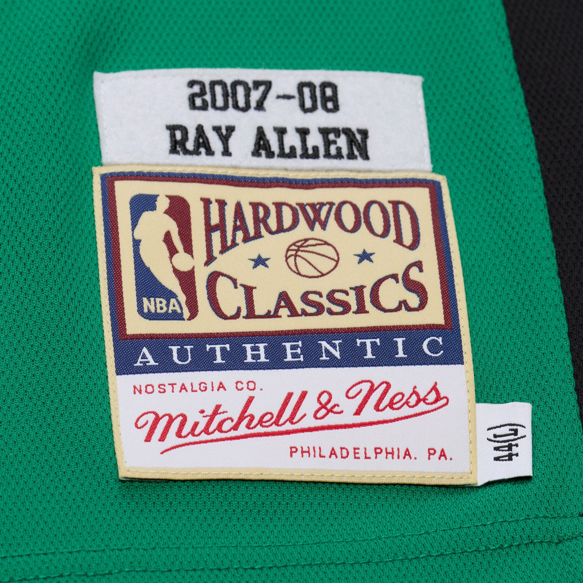 Men's Boston Celtics Ray Allen Mitchell & Ness Kelly Green 2007-08 Hardwood Classics Authentic Jersey