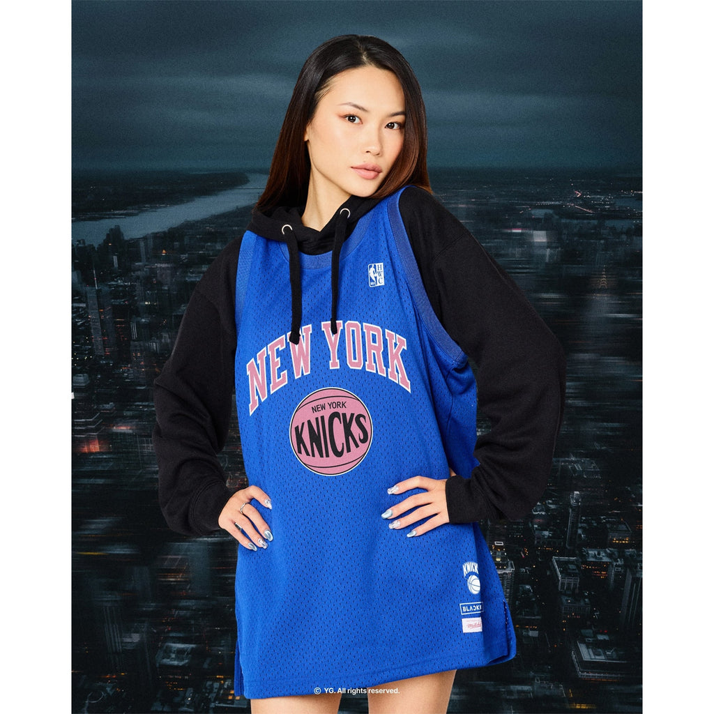 Men's New York Knicks  Mitchell & Ness x BLACKPINK Blue Hardwood Classics Swingman Jersey - Limited Edition