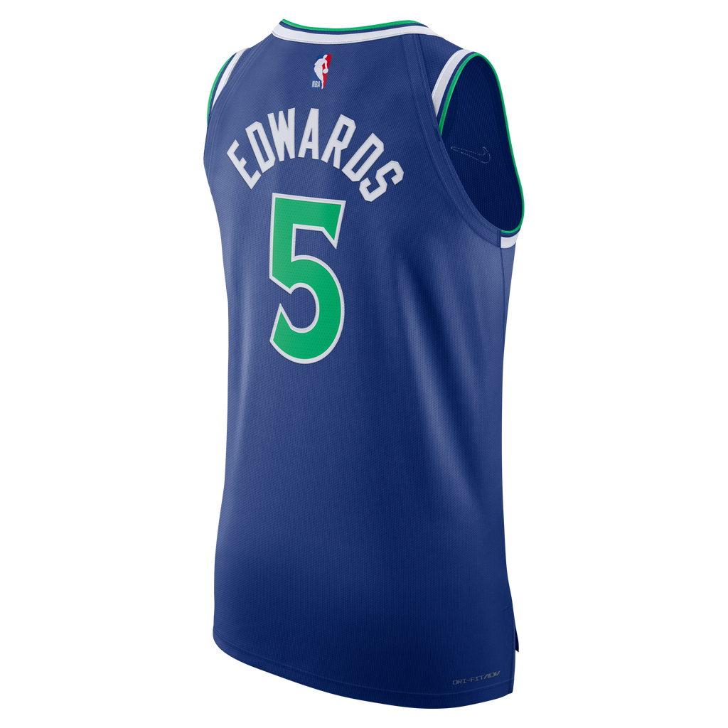 Men's Minnesota Timberwolves Anthony Edwards Nike Blue Authentic Jersey - Icon Edition
