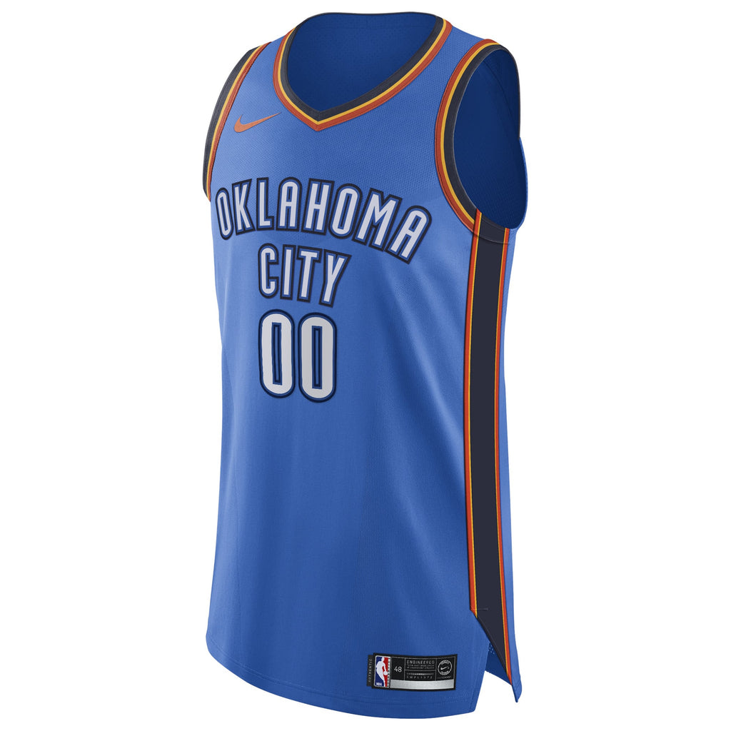 Men's Oklahoma City Thunder Nike Blue Authentic Custom Jersey - Icon Edition
