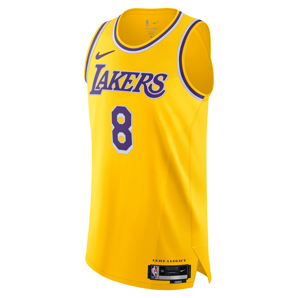 Men's Los Angeles Lakers Kobe Bryant Nike Gold 'Leave A Legacy' Authentic Jersey - Icon Edition