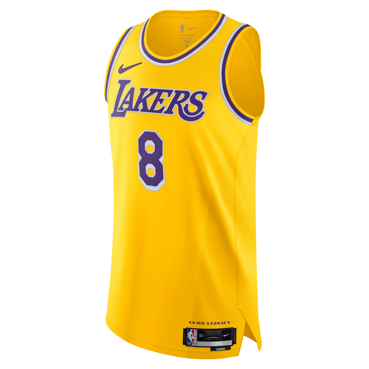 Men's Los Angeles Lakers Kobe Bryant Nike Gold 'Leave A Legacy' Authentic Jersey - Icon Edition