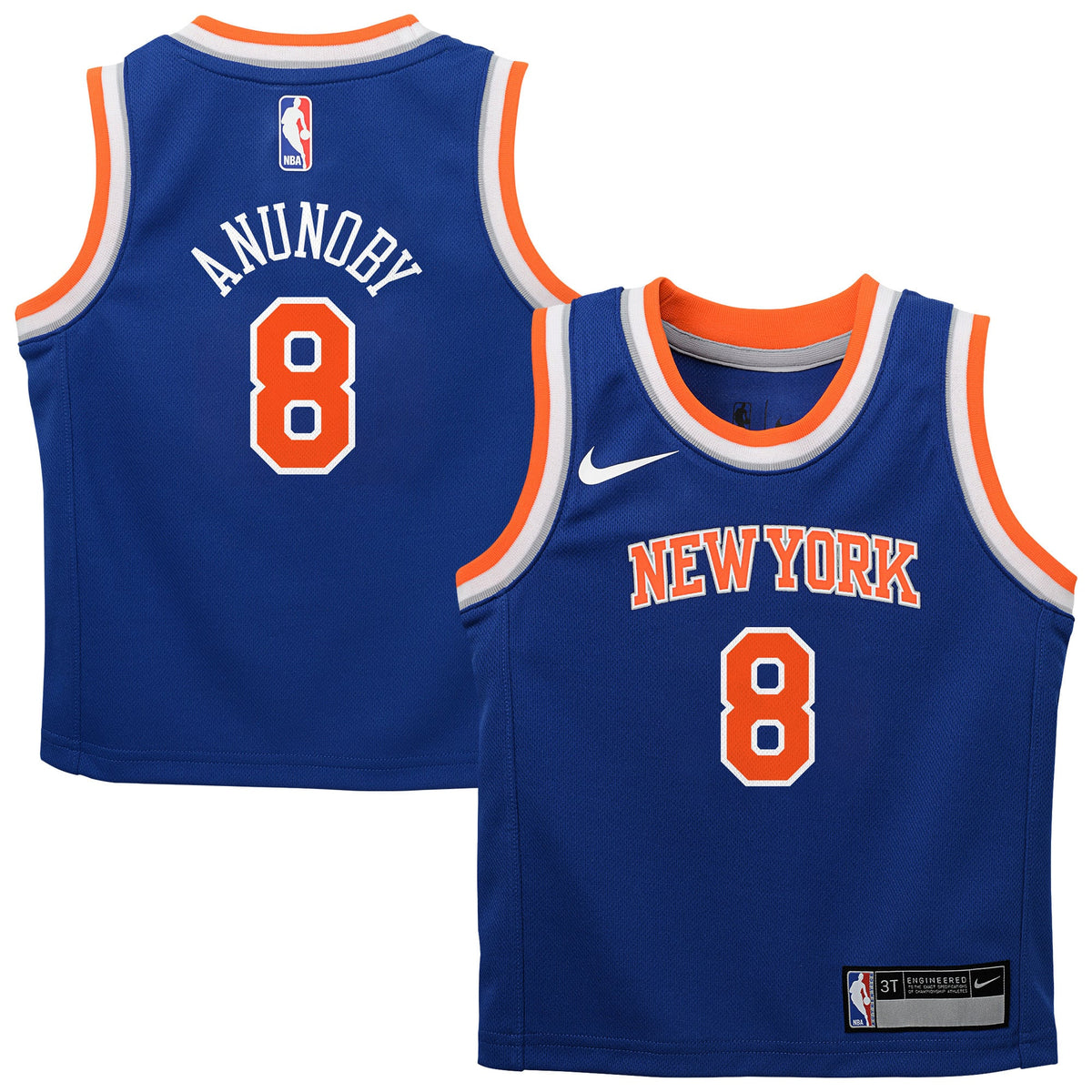 Preschool New York Knicks OG Anunoby Nike Blue Swingman Swingman Jersey - Icon Edition