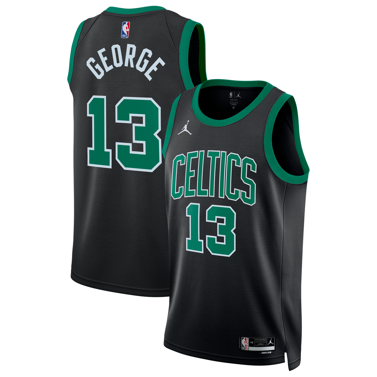 Unisex Boston Celtics Paul George Jordan Brand Black Swingman Jersey - Statement Edition