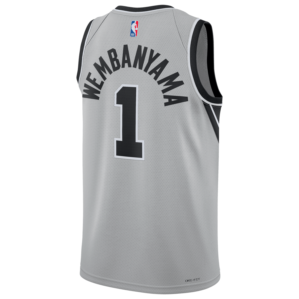 Unisex San Antonio Spurs Victor Wembanyama Jordan Brand Silver Swingman Jersey - Statement Edition