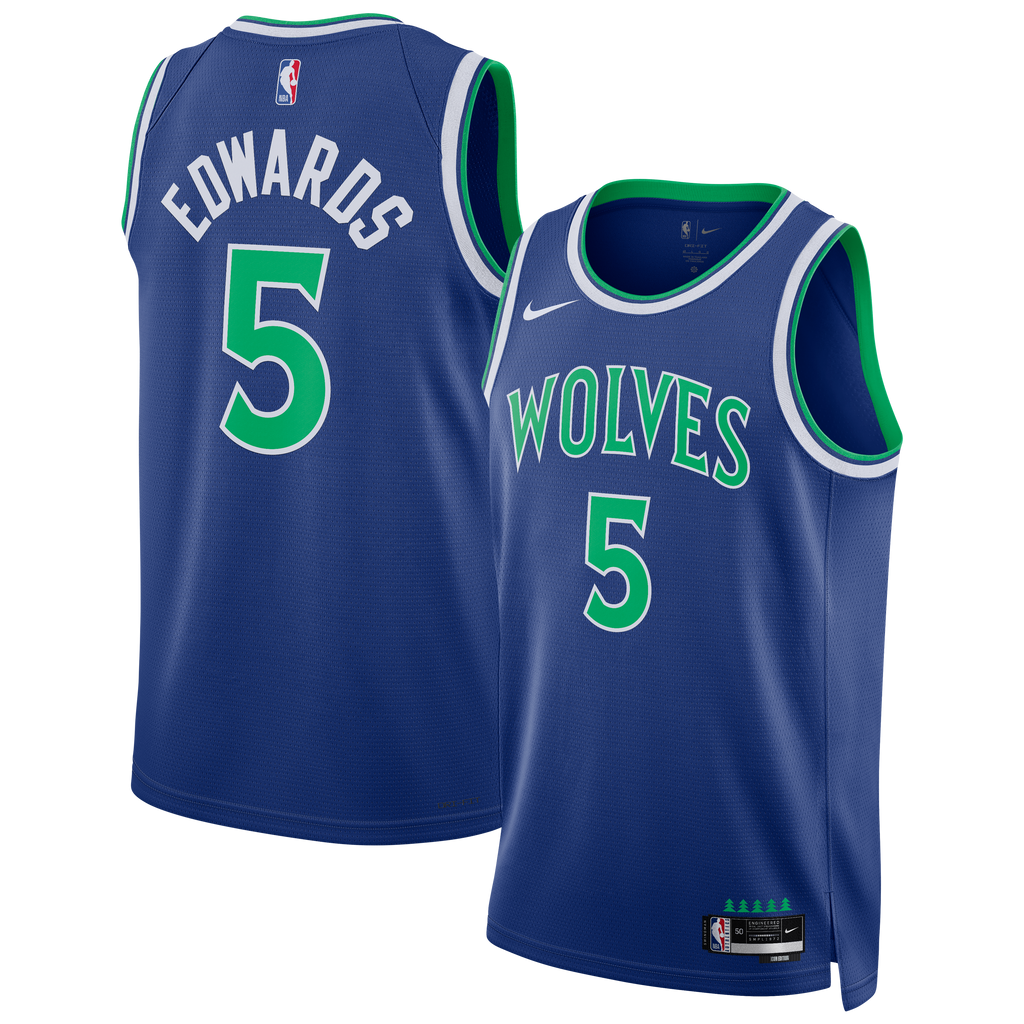 Unisex Minnesota Timberwolves Anthony Edwards Nike Blue Swingman Jersey - Icon Edition