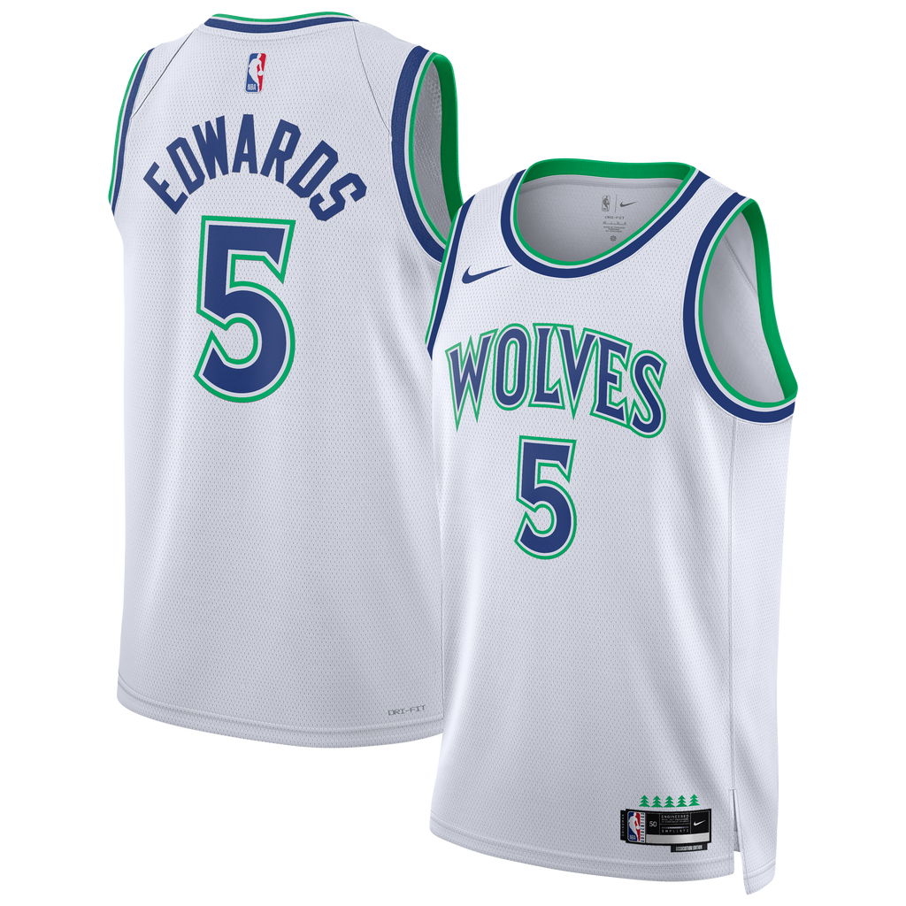 Unisex Minnesota Timberwolves Anthony Edwards Nike White Swingman Jersey - Association Edition