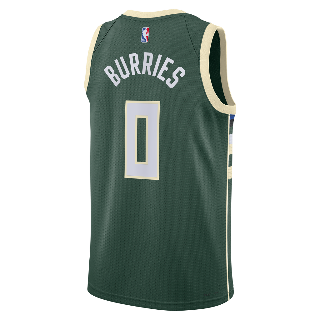 Unisex Milwaukee Bucks Brayden Burries Nike Hunter Green Swingman Jersey - Icon Edition
