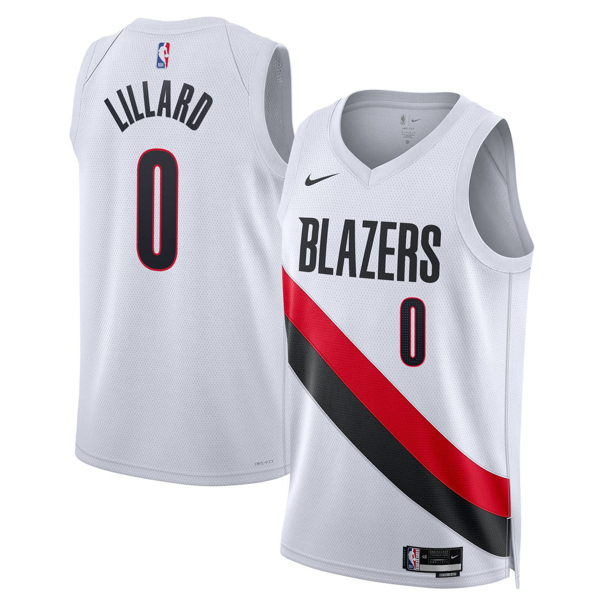 Unisex Portland Trail Blazers Damian Lillard Nike White Swingman Jersey - Association Edition