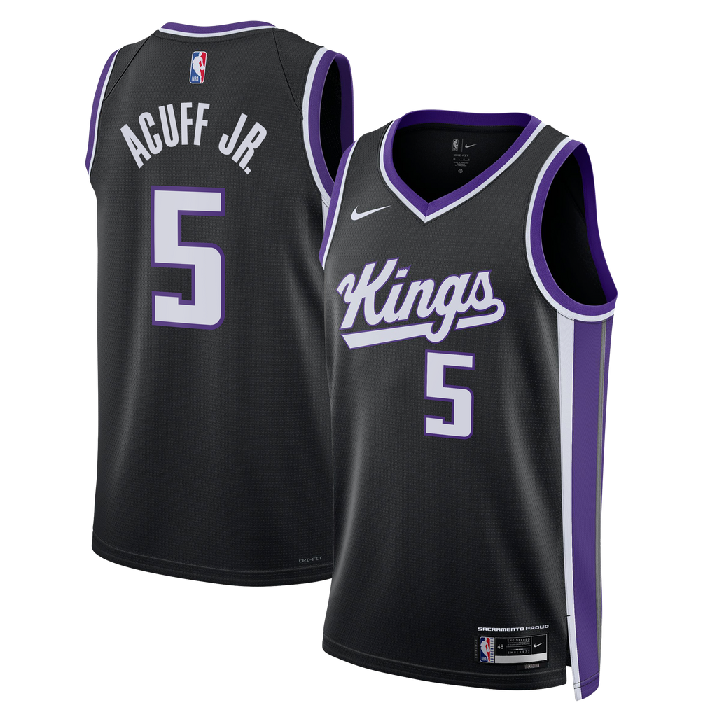 Unisex Sacramento Kings Darius Acuff Jr. Nike Black Swingman Jersey - Icon Edition