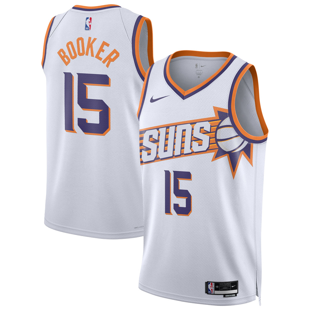 Unisex Phoenix Suns Devin Booker Nike White Swingman Player Jersey - Association Edition