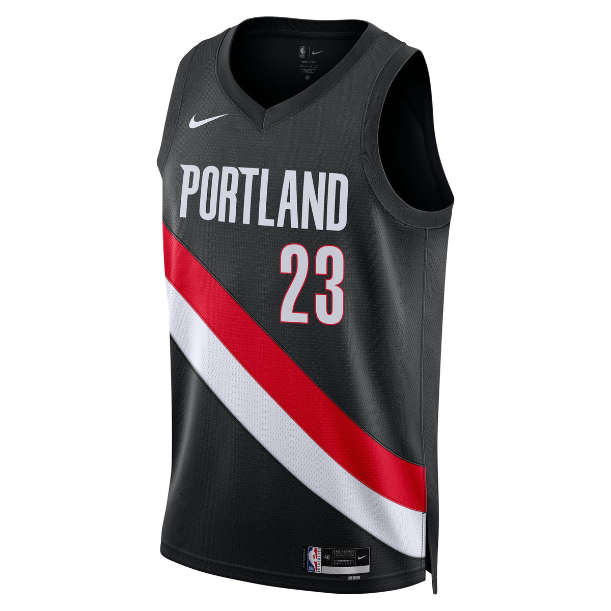 Unisex Portland Trail Blazers Donovan Clingan Nike Black Swingman Jersey - Icon Edition