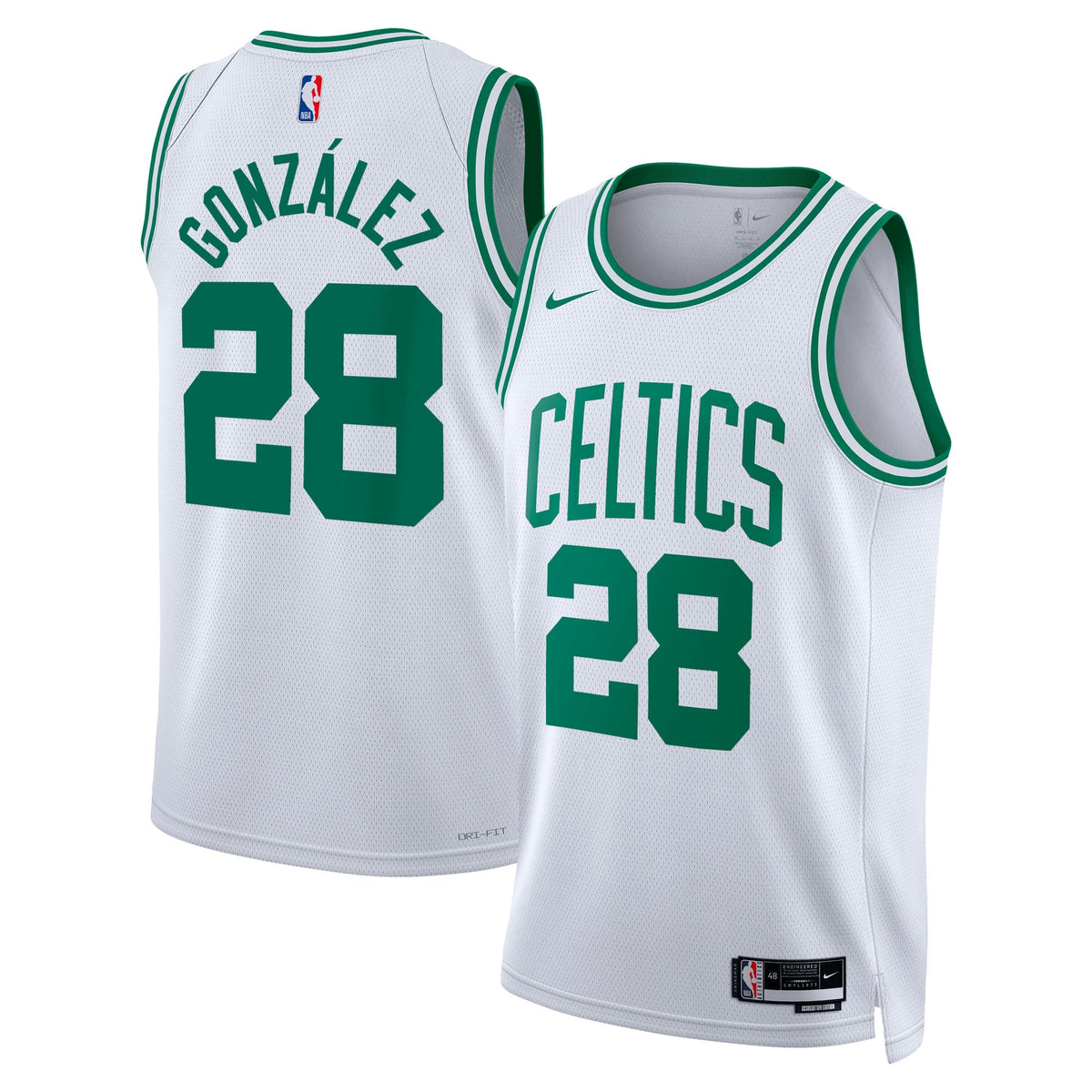 Unisex Boston Celtics Hugo González Nike White Swingman Jersey - Association Edition
