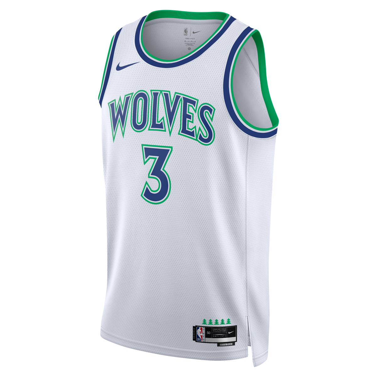 Unisex Minnesota Timberwolves Jaden McDaniels Nike White Swingman Jersey - Association Edition