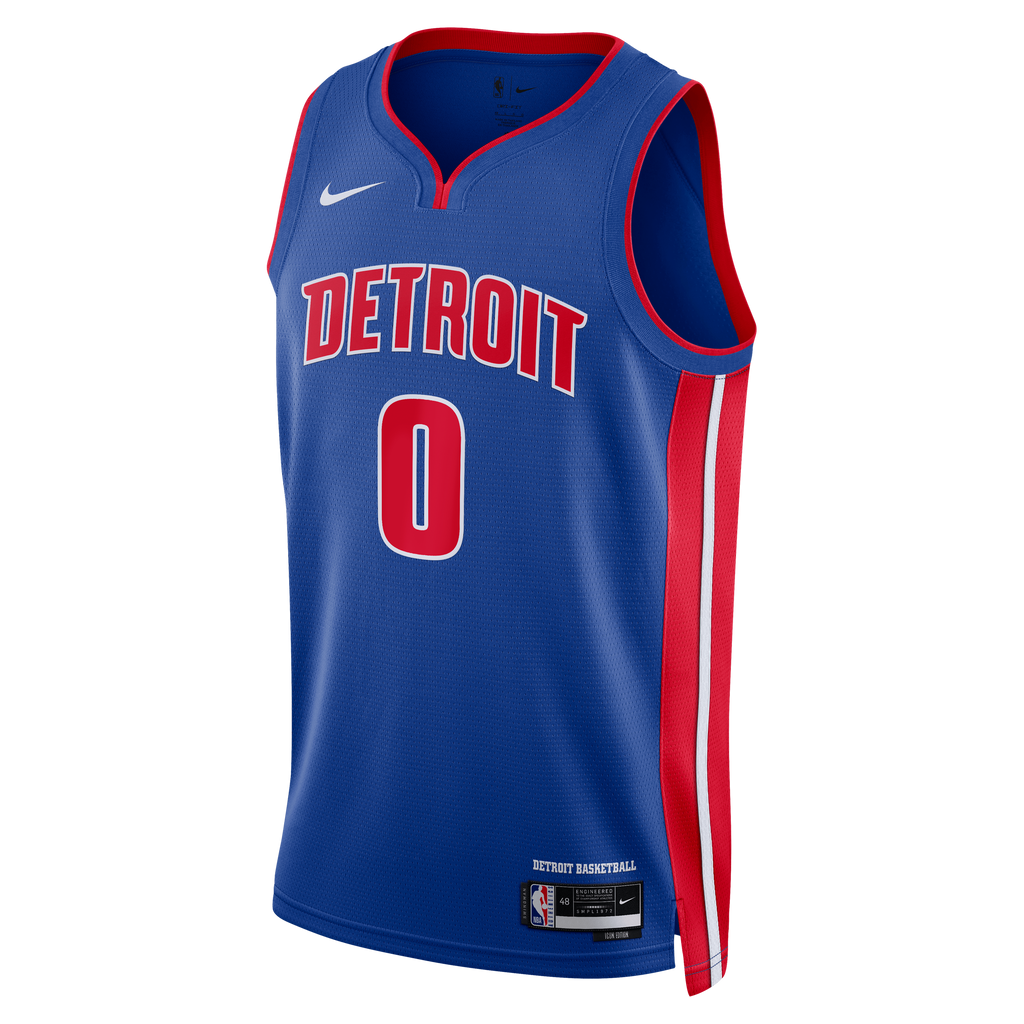 Unisex Detroit Pistons Jalen Duren Nike Blue Swingman Jersey - Icon Edition
