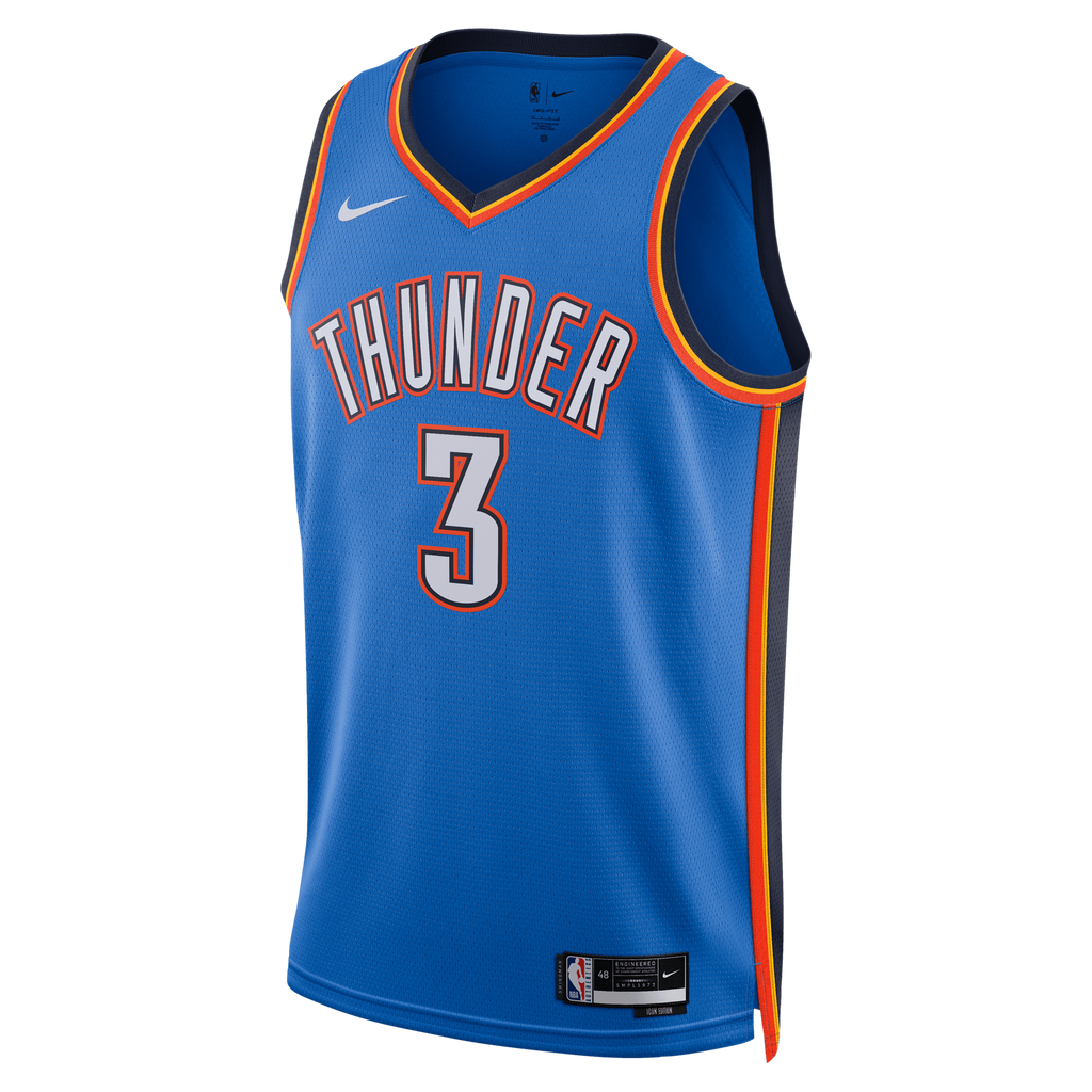 Unisex Oklahoma City Thunder Jared McCain Nike Blue Swingman Jersey - Icon Edition