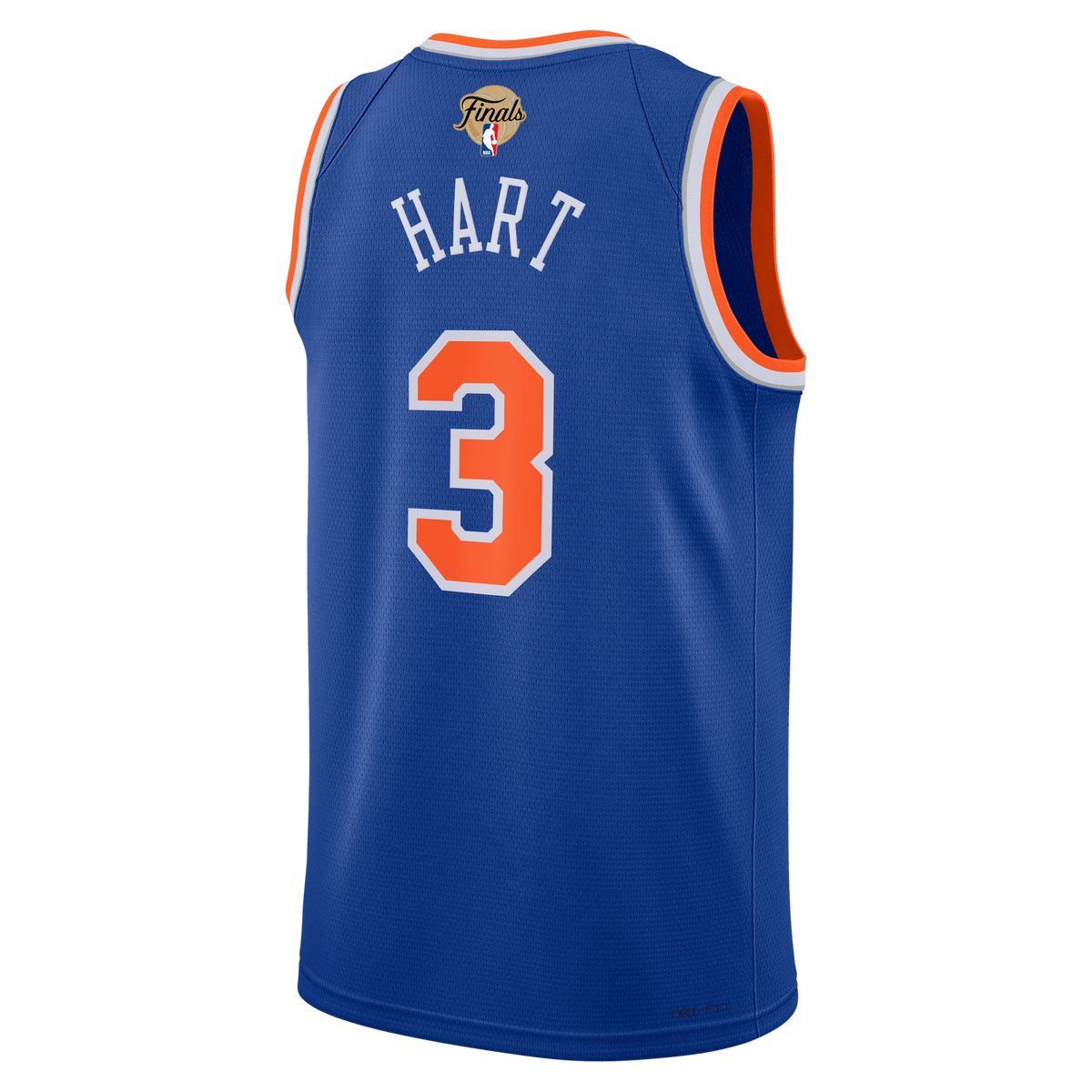 Unisex New York Knicks Josh Hart Nike Blue 2026 NBA Finals Patch Swingman Jersey - Icon Edition