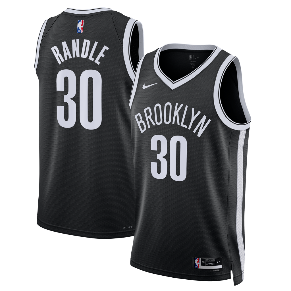 Unisex Brooklyn Nets Julius Randle Nike Black Swingman Jersey - Icon Edition