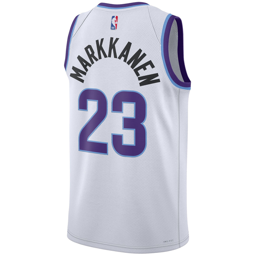 Unisex Utah Jazz Lauri Markkanen Nike White Swingman Jersey - Association Edition
