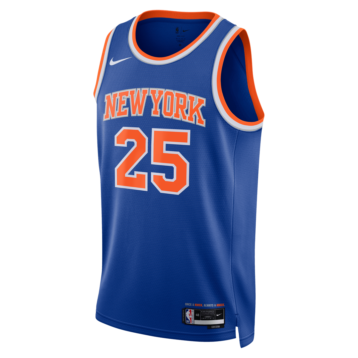 Unisex New York Knicks Mikal Bridges Nike Blue 2026 NBA Finals Patch Swingman Jersey - Icon Edition