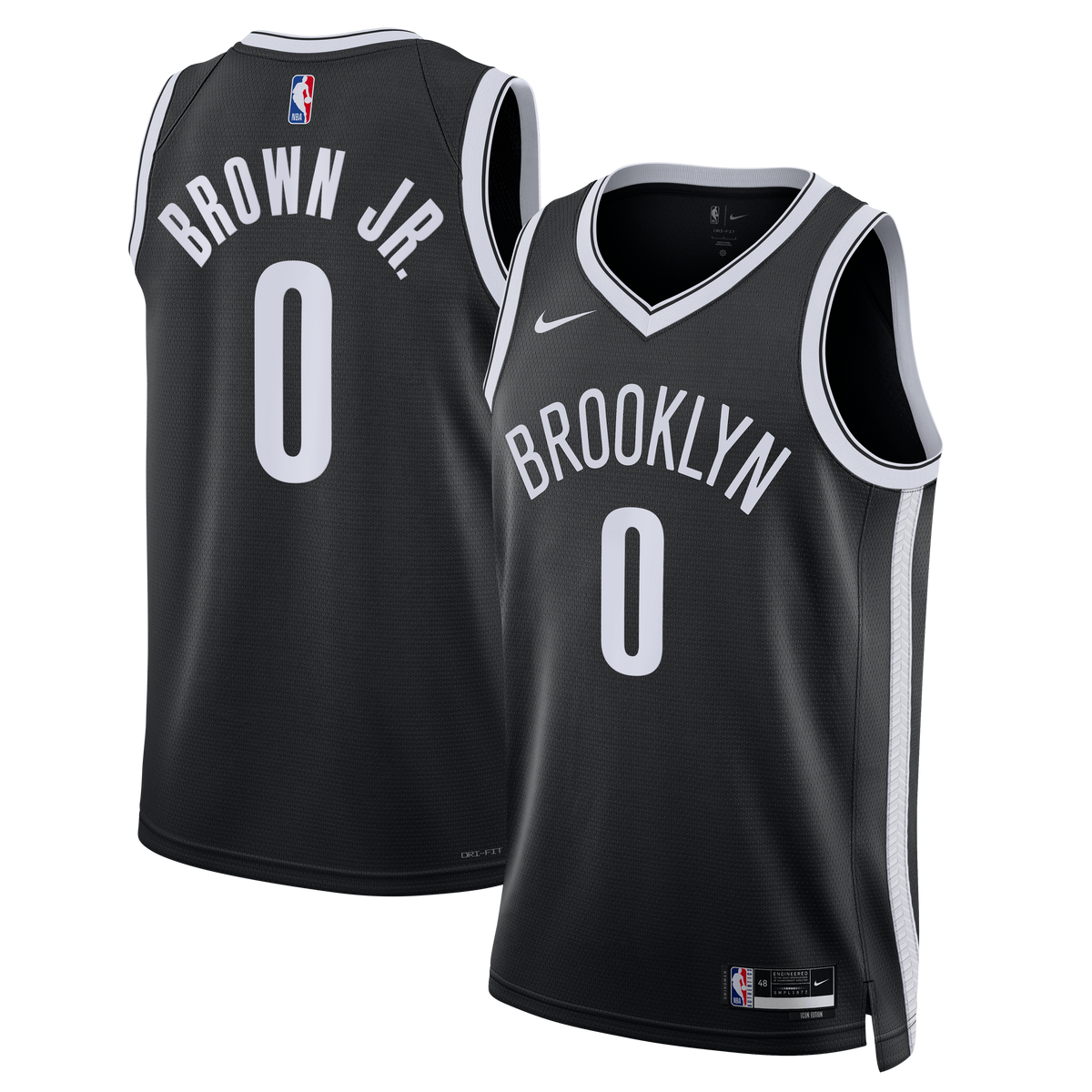 Unisex Brooklyn Nets Mikel Brown Jr. Nike Black Swingman Jersey - Icon Edition