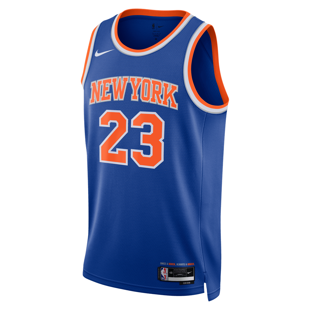 Unisex New York Knicks Mitchell Robinson Nike Blue Swingman Jersey - Icon Edition