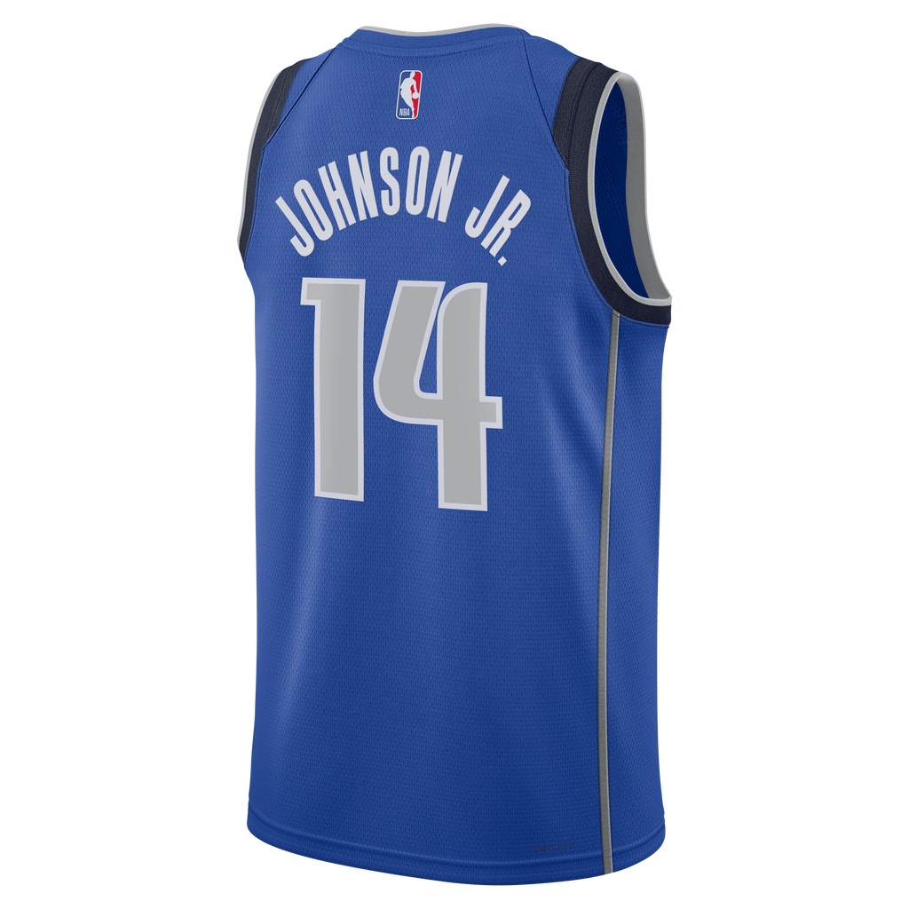 Unisex Dallas Mavericks Morez Johnson Jr. Nike Blue Swingman Jersey - Icon Edition