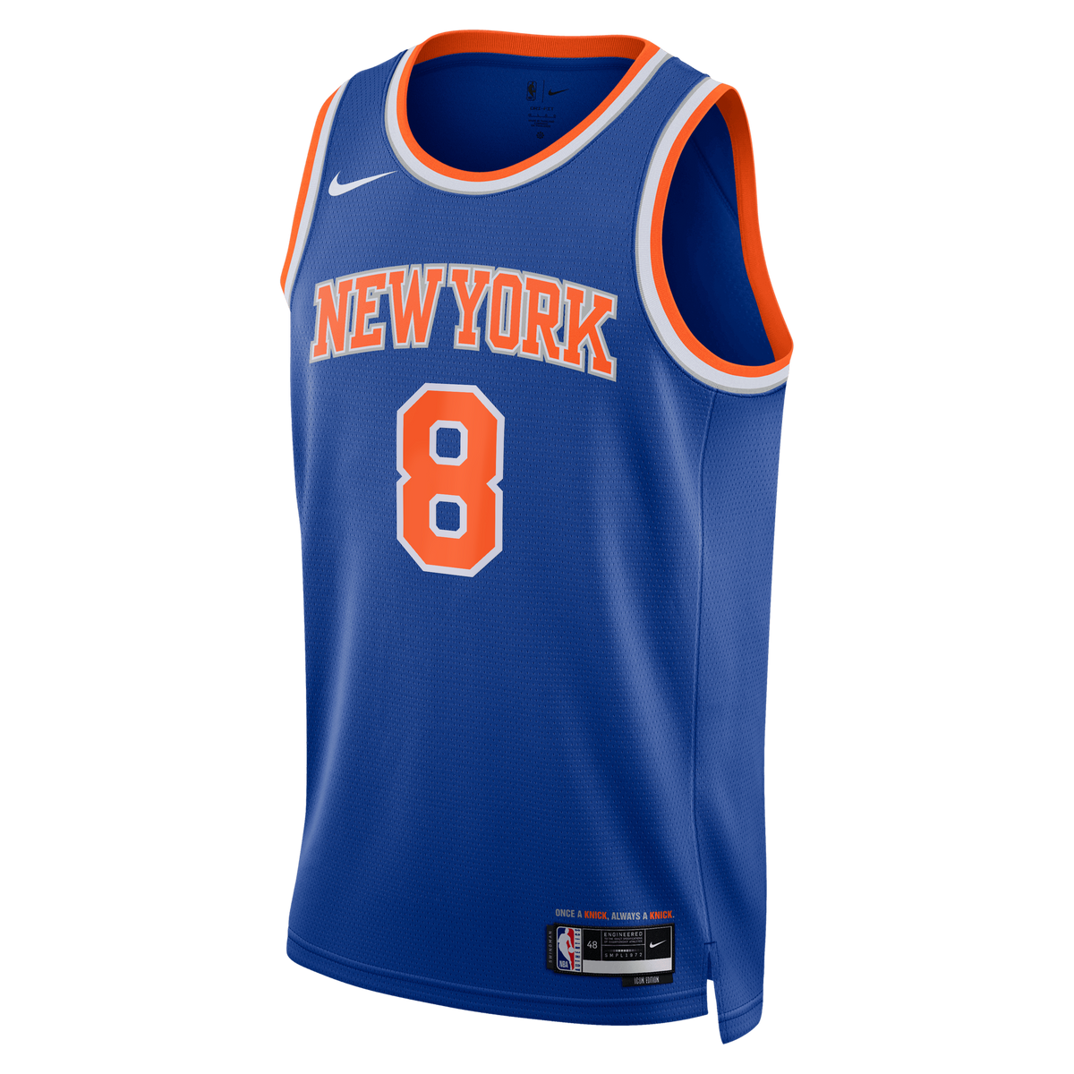 Unisex New York Knicks OG Anunoby Nike Blue 2026 NBA Finals Patch Swingman Jersey - Icon Edition