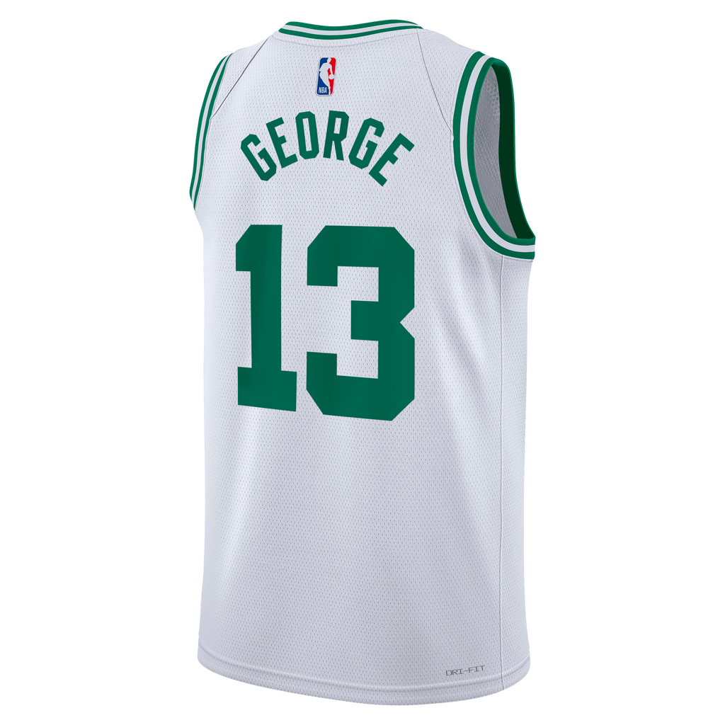Unisex Boston Celtics Paul George Nike White Swingman Jersey - Association Edition