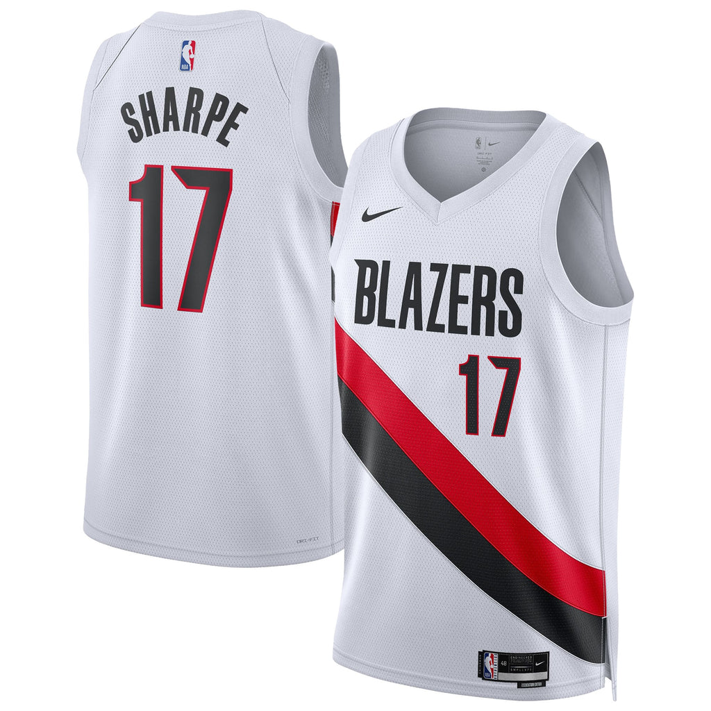 Unisex Portland Trail Blazers Shaedon Sharpe Nike White Swingman Player Jersey - Association Edition