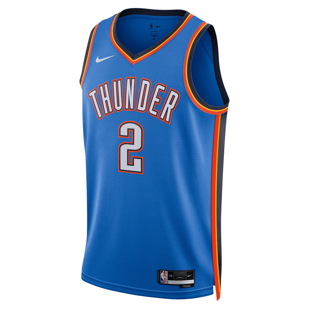 Unisex Oklahoma City Thunder Shai Gilgeous-Alexander Nike Blue Swingman Jersey - Icon Edition