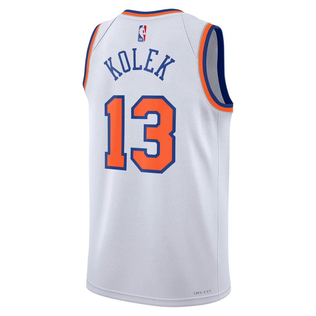 Unisex New York Knicks Tyler Kolek Nike White Swingman Jersey - Association Edition