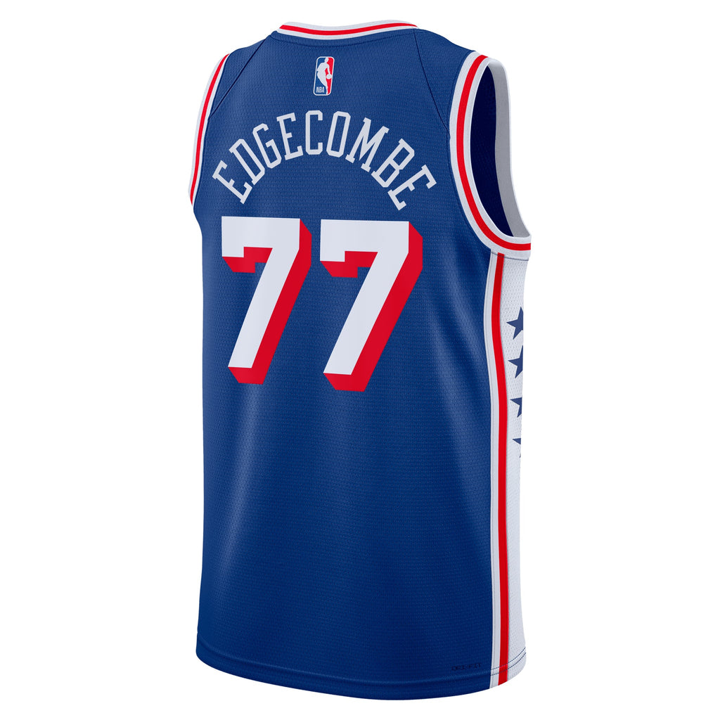 Unisex Philadelphia 76ers V. J. Edgecombe Nike Royal 2025 NBA Draft First Round Pick Swingman Jersey - Icon Edition