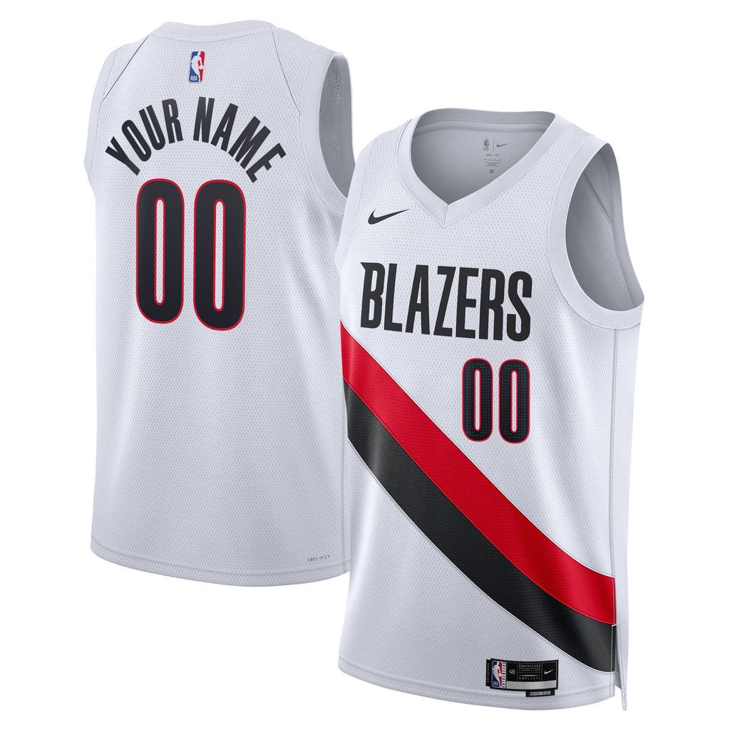 Unisex Portland Trail Blazers Nike White Swingman Custom Jersey - Association Edition