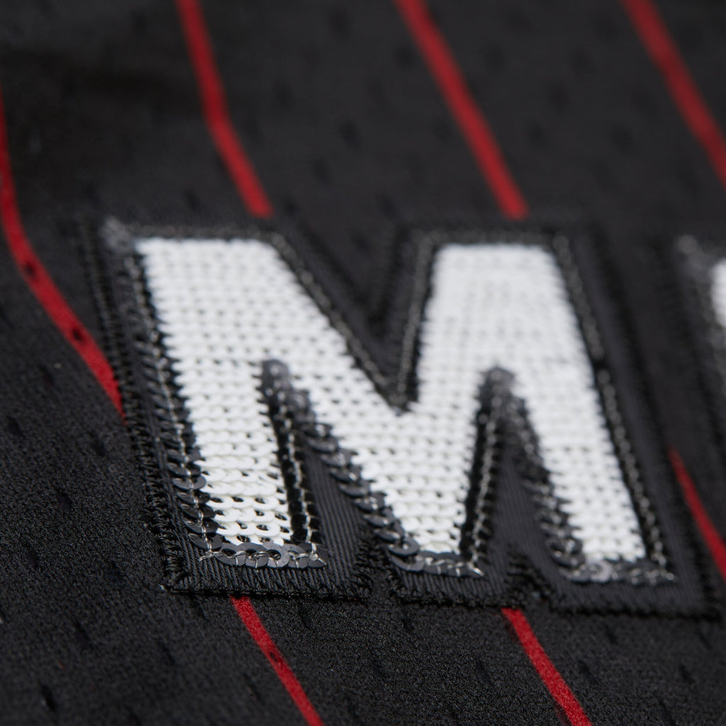 Women's Miami Heat Dwyane Wade Mitchell & Ness x DANNIJO Black Fashion Cropped Basketball Jersey