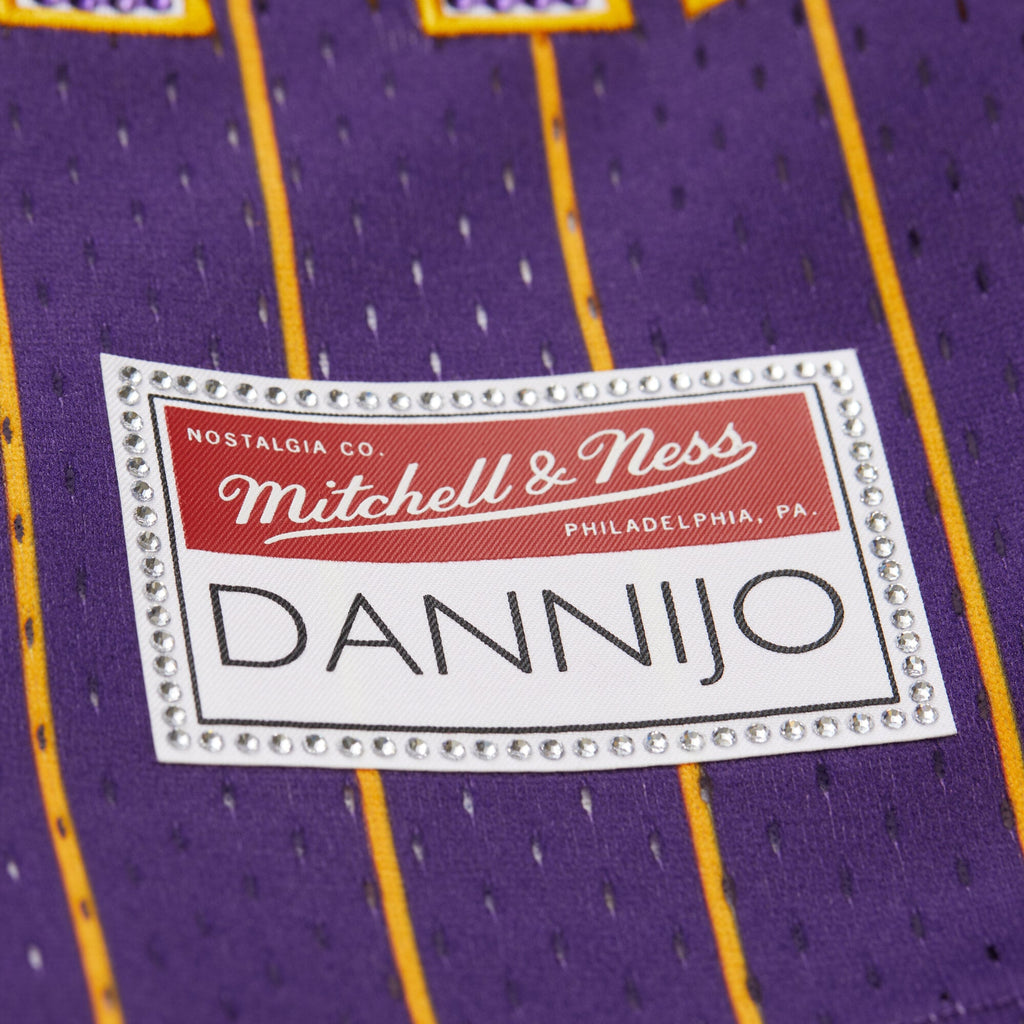 Women's Los Angeles Lakers  Mitchell & Ness x DANNIJO Purple Fashion Baseball Jersey