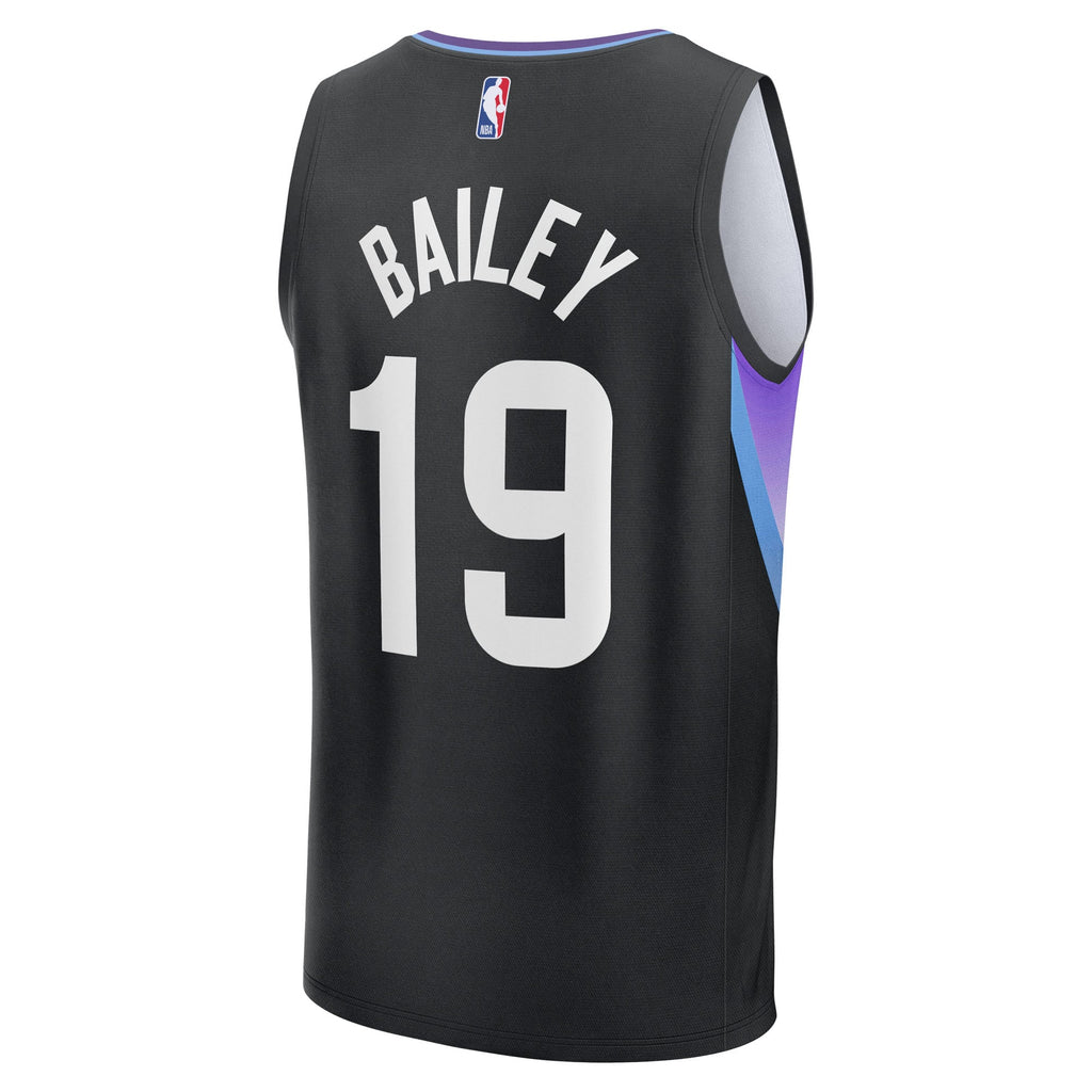 Youth Utah Jazz Ace Bailey Fanatics Black 2025 NBA Draft First Round Pick Fast Break Replica Jersey - Statement Edition