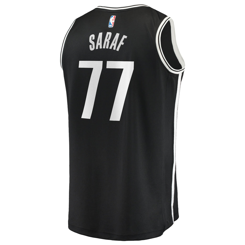 Youth Brooklyn Nets Ben Saraf Fanatics Black Fast Break Replica Jersey - Icon Edition